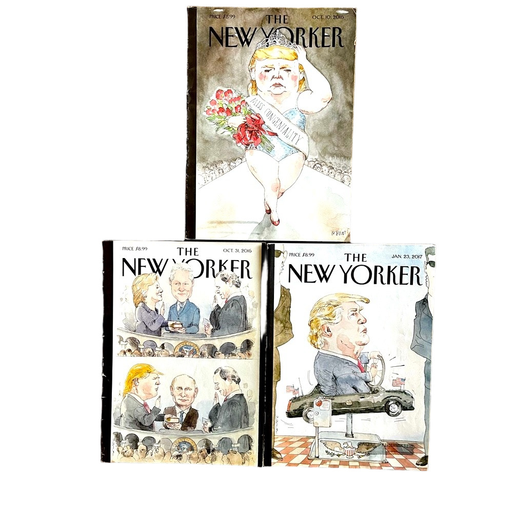 The New Yorker Magazine Trio - Trump Editions Vintage